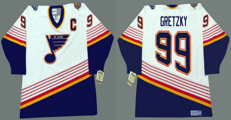 2019 Men St.Louis Blues #99 Gretzky white CCM NHL jerseys